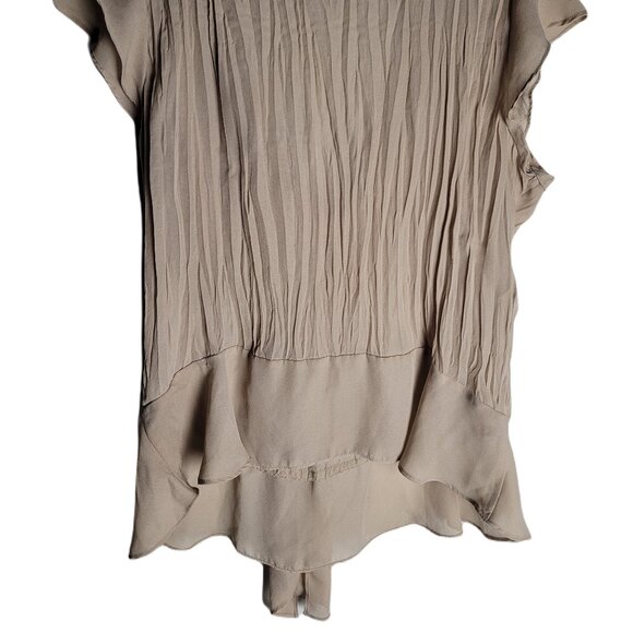 ALLISON TAYLOR bow Sleeveless Blouse sz L - Picture 2 of 3